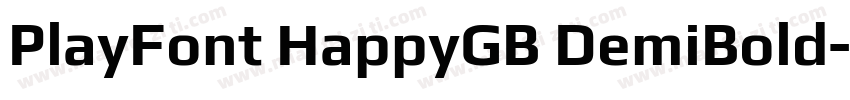 PlayFont HappyGB DemiBold字体转换